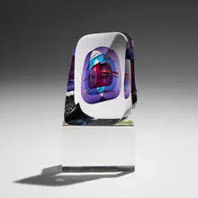 Cut Form by Harvey Littleton, 1986, hand-blown, cut and polished glass, sold Apr 2026