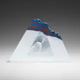 Colin Reid, R50 (Pyramid), 1984, cast, polished, and sandblasted glass