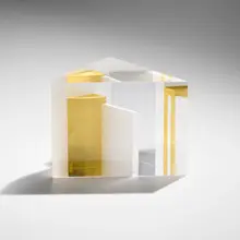 Martin Rosol, Icon II - 1120, 1995, optical crystal, 24k gold leaf