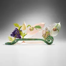Ginny Ruffner, Striped Good Luck Charm, 1992, lampworked and painted glass