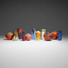 George Thiewes, Collection of eleven works, c. 1980-1984, hand-blown glass