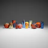 George Thiewes, Collection of eleven works, c. 1980-1984, hand-blown glass