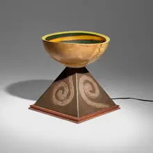 Garry Knox Bennett, Wood Turning, 2001, mixed media, painted wood, turned maple, laminate, motor