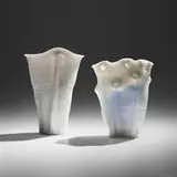 Rudolf Staffel, Light Gatherers, set of two, c. 1990, glazed porcelain, porcelain