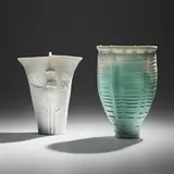 Rudolf Staffel, Light Gatherers, set of two, c. 1990, glazed porcelain, porcelain