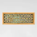 Douglas Ihlenfeld, Brass Screen, 2011, brass-coated steel, oxidized copper, red oak