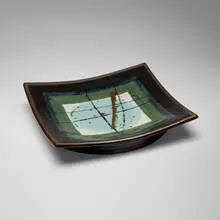 Albert Green, Wall-hanging plate, glazed stoneware