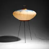 Isamu Noguchi, Akari light sculpture, model 9AD, 1952, washi paper, bamboo, wood, enameled steel, cane