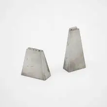 Paul Evans, Salt and pepper shakers, pair, c. 1955, pewter