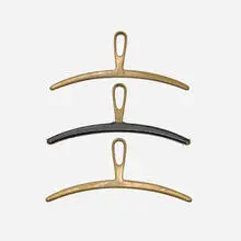Carl Auböck, Coat hangers model 3664, set of three, c. 1950, brass, leather