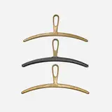 Carl Auböck, Coat hangers model 3664, set of three, c. 1950, brass, leather