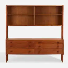Cabinet model RY 24 by Hans J. Wegner, 1958, teak, glass, sold May 2026
