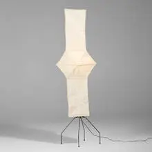 Isamu Noguchi, Akari light sculpture, model UF4-L5, washi paper, enameled steel