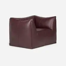 Mario Bellini, Le Bambole lounge chair, leather upholstery