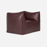 Mario Bellini, Le Bambole lounge chair, leather upholstery