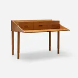 Antonio Citterio, Elios folding desk, c. 1995, beech, nickel-plated steel