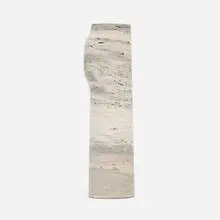 BOS vase by Christophe Delcourt, 2014, travertine, brass, sold May 2026