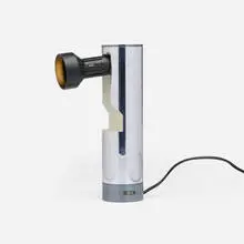 Angelo Lelii, Table Lamp, model 12990, c. 1963, nickel-plated brass, lacquered aluminum