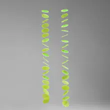 Acrylic Glass Mobiles, pair by Fernando and Humberto Campana, 2000, acrylic, fishing line, sold May 2026