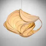 William Leslie, Hanging light sculpture, 2006, laminated paper, wood, enameled steel