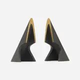 Carl Auböck, Bookends model 4099, pair, patinated brass