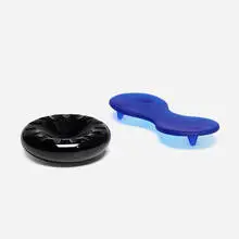 Marc Newson, Tabletop accessories, c. 1989, 1995, frosted glass, glass