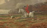 Edward Algernon Stuart Douglas, On the Hunt, watercolour