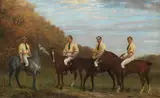Irish School, 19th century, Polo Players (possibly The Irish Lancers in Phoenix Park, Dublin), oil on canvas