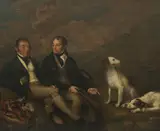 Grouse Shooting in The Borders by English School 19th century, oil on canvas, laid on panel, sold Oct 2018