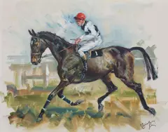 Michael Lynne, 'Arkle and Pat Taafe Up'; 'Mill House and Willie Robinson Up', oil on canvas