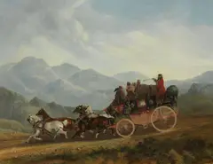 Charles Cooper Henderson, Crossing Shap Fells, The Royal Mail, oil on canvas