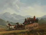 Charles Cooper Henderson, Crossing Shap Fells, The Royal Mail, oil on canvas