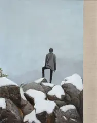 Christian Jankowski, Neue Malerei - Friedrich, 2017, Öl auf Leinwand