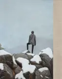 Christian Jankowski, Neue Malerei - Friedrich, 2017, Öl auf Leinwand