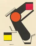 Peter Röhl, Ohne Titel, 1924, Gouache und Tuschpinsel auf Papier