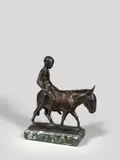 Eselreiter by August Gaul, 1912, Bronze mit dunkelbrauner Patina, auf Marmorsockel montiert, sold Jun 2017