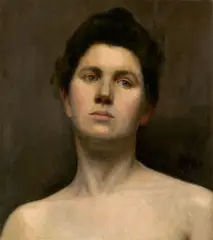 Deutsch, um 1890, Weiblicher Studienkopf, Öl auf Leinwand. Doubliert