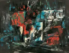 N-5-56 by Fred Thieler, 1956, Öl auf festem Papier, sold Nov 2015