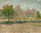 Otto Modersohn, Blütenbäume im Garten