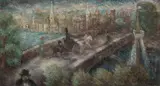 Otto Gleichmann, Brücke, 1925, Öl auf Leinwand
