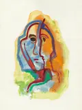 Karl Hofer, Zwei Köpfe. 1950er Jahre