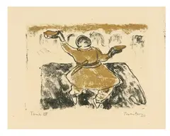Tanz VII by Max Pechstein, 1910, Farblithographie auf glattem Papier, sold Jun 2016