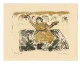 Max Pechstein, Tanz VII, 1910, Farblithographie auf glattem Papier
