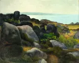 Arthur Segal, Bornholm, bewachsene Steine I