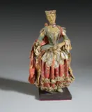 Paris, um 1810, Papiermaché und Textilien, bemalt; Drahtgestell; Glasbrilliant, 21 cm (8 ¼ in.)
