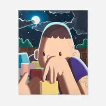 Imon Boy, Finally, Snake Is Happy, 2021, acrylic on canvas