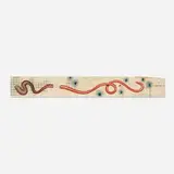 Jeff Soto, Earthworm Love, 2004, acrylic and graphite on found panel