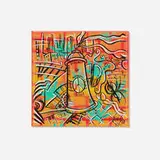 Sandra Fabara, Untitled, 2022, acrylic and spray paint on canvas