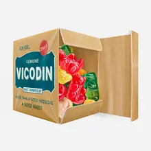 Leon Keer, Like Candy (Vicodin), 2018, acrylic on panel