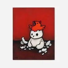 Luke Chueh, Bird Brained or the Devil's Roost, 2005, acrylic on panel